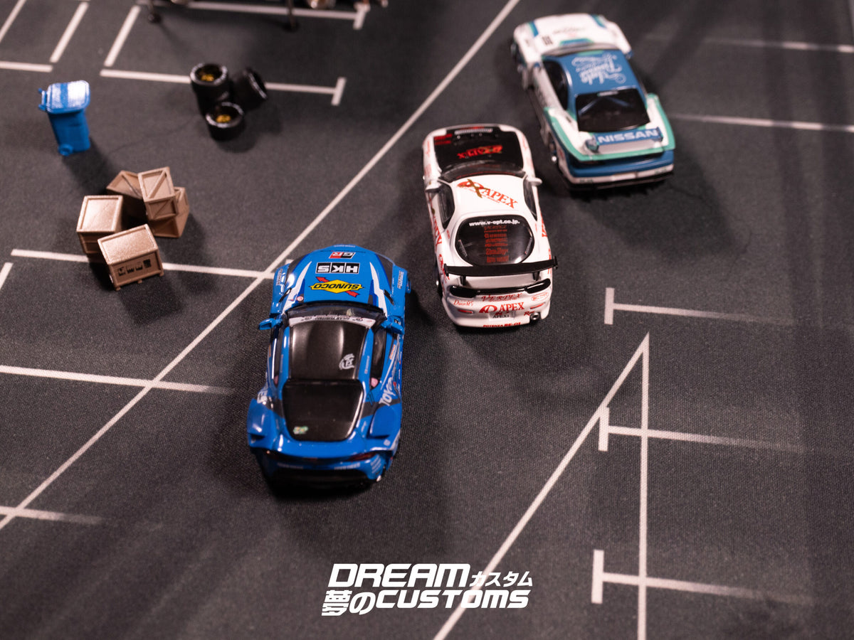 Desk Mat 1/64 for Hot Wheels Drift Track Diorama 