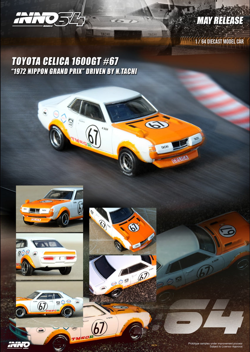 (Preorder) Inno64 1:64 Toyota Celica 1600GT (TA22) #67 & #68 Nippon Gr