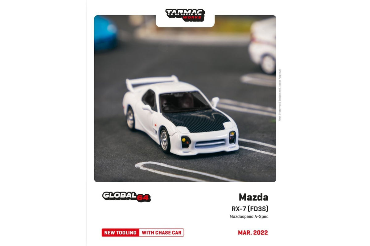 Tarmac Works 1:64 Mazda RX-7 (FD3S) Mazdaspeed A-Spec in Chaste