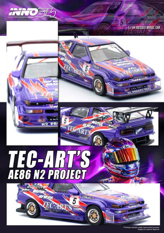 (Preorder) Inno64 1:64 Toyota Sprinter Trueno AE86 N2 Project By Tec-Art’s