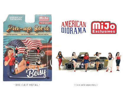 American Diorama 1:64 MiJo Exclusive Figures Set - Pin Up Girls - Unrivaled USA